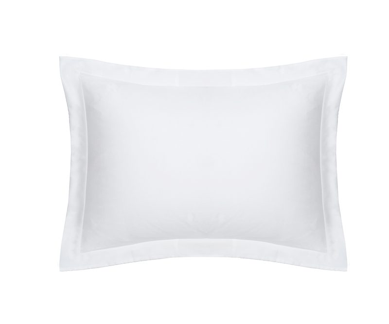 decoflux sateen pillowcase detail solid white | Bovi.kz Эксклюзивное постельное белье из Европы с доставкой по Казахстану