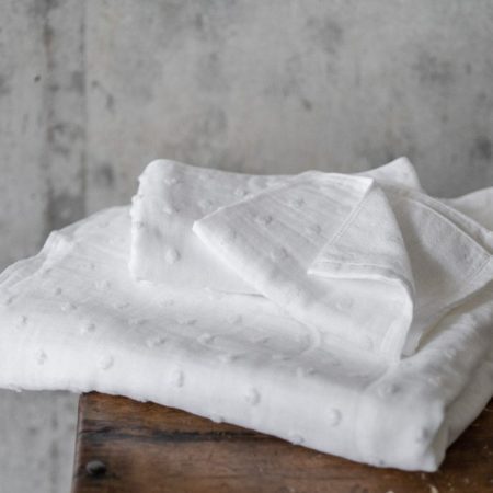 uchino zero twist gauze dot white dl 1 | Bovi.kz Эксклюзивное постельное белье из Европы с доставкой по Казахстану