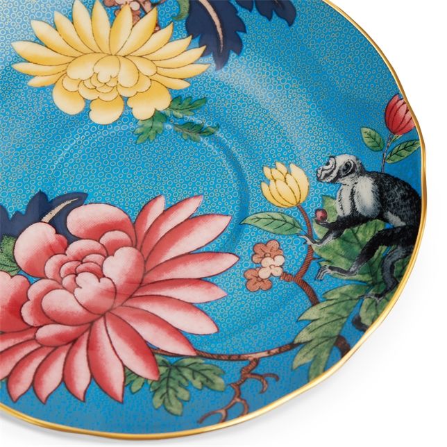 1057269 wedgwoodamericas 02 wonderlust sapphire garden teacup saucer | Постельное белье с доставкой по Казахстану и СНГ