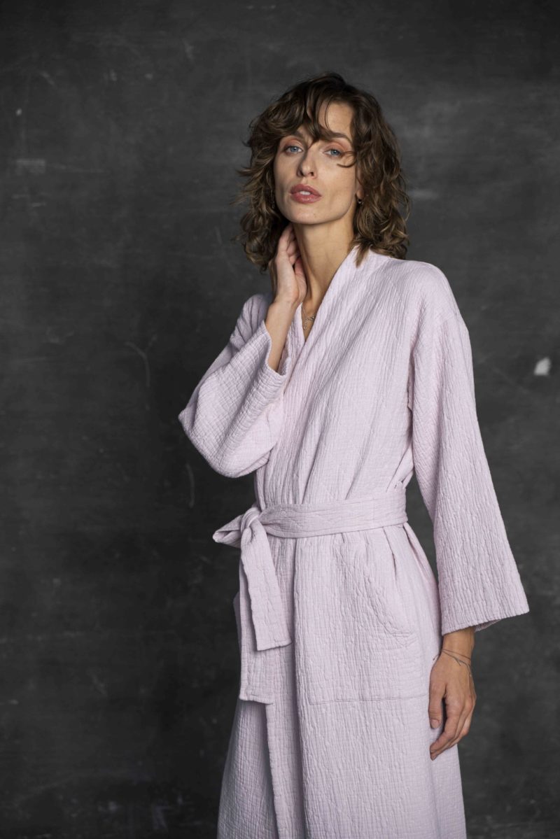 decoflux bath bathrobe cotton orion angel pink 1 scaled 3 | Постельное белье с доставкой по Казахстану и СНГ