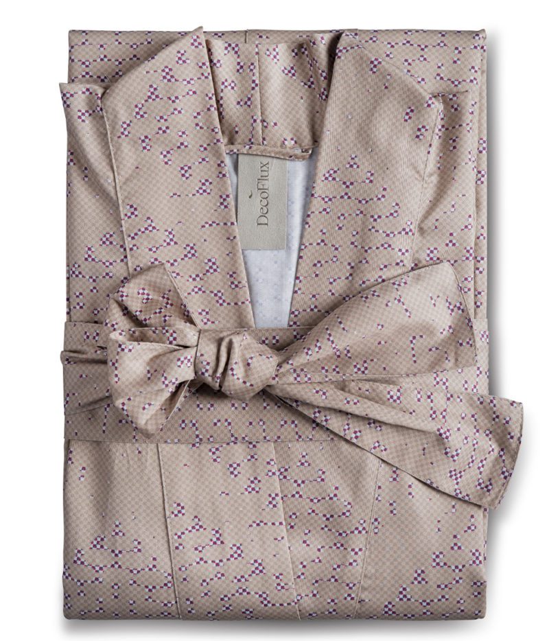 decoflux chalatas kimono satinas medvine biezine mesh beige 1 | Постельное белье с доставкой по Казахстану и СНГ