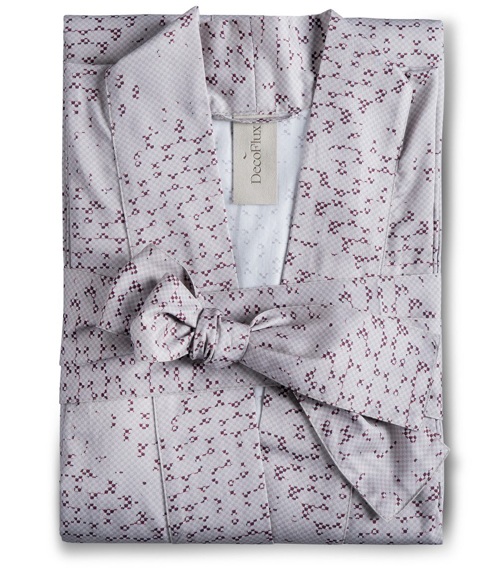 decoflux chalatas kimono satinas medvine pilkas mesh almond 1 1 | Постельное белье с доставкой по Казахстану и СНГ