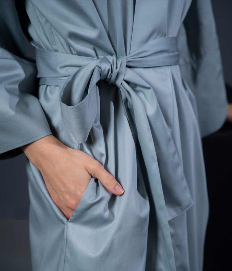 decoflux chalatas kimono solid grey pilkos spalvos 3 | Постельное белье с доставкой по Казахстану и СНГ