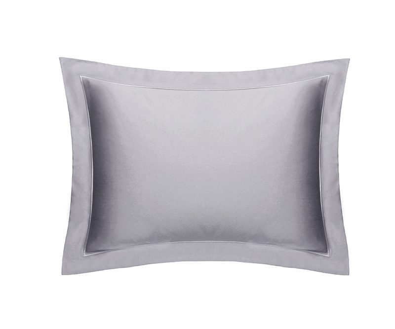 decoflux sateen stiched pillowcase solid silver chalk | Постельное белье с доставкой по Казахстану и СНГ